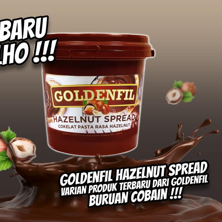 

☇ Goldenfil Hazelnut Spread 1kg / Selai Hazelnut TANPA Crunchy ♠