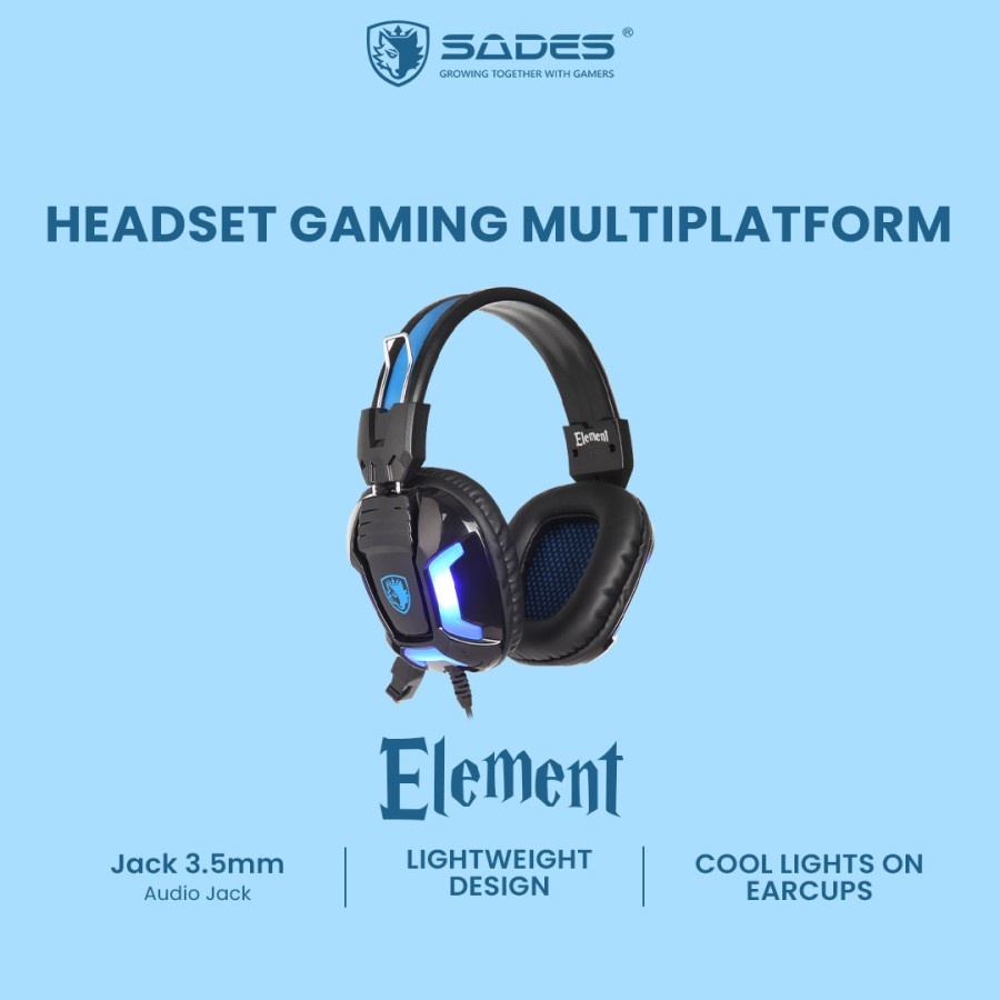 Headset Gaming Stereo Sades Element