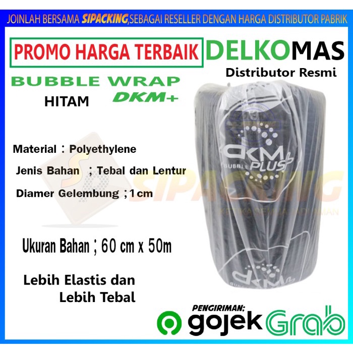 

BUBBLE WRAP DKM+ HITAM (PLASTIK BUBLE) 60CMX50M