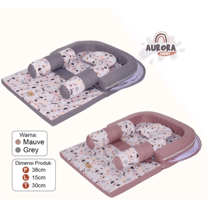 Moms Baby Kasur Bayi Sofa + Kelambu Aurora Series MBK4020