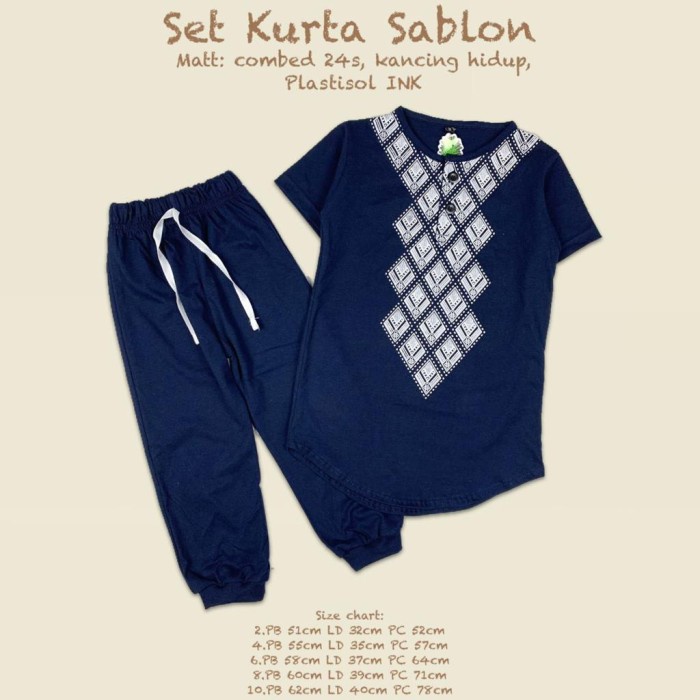 Set Kurta Sablon - Setelan Baju Koko Anak 2-8 Tahun Pineapple Kids