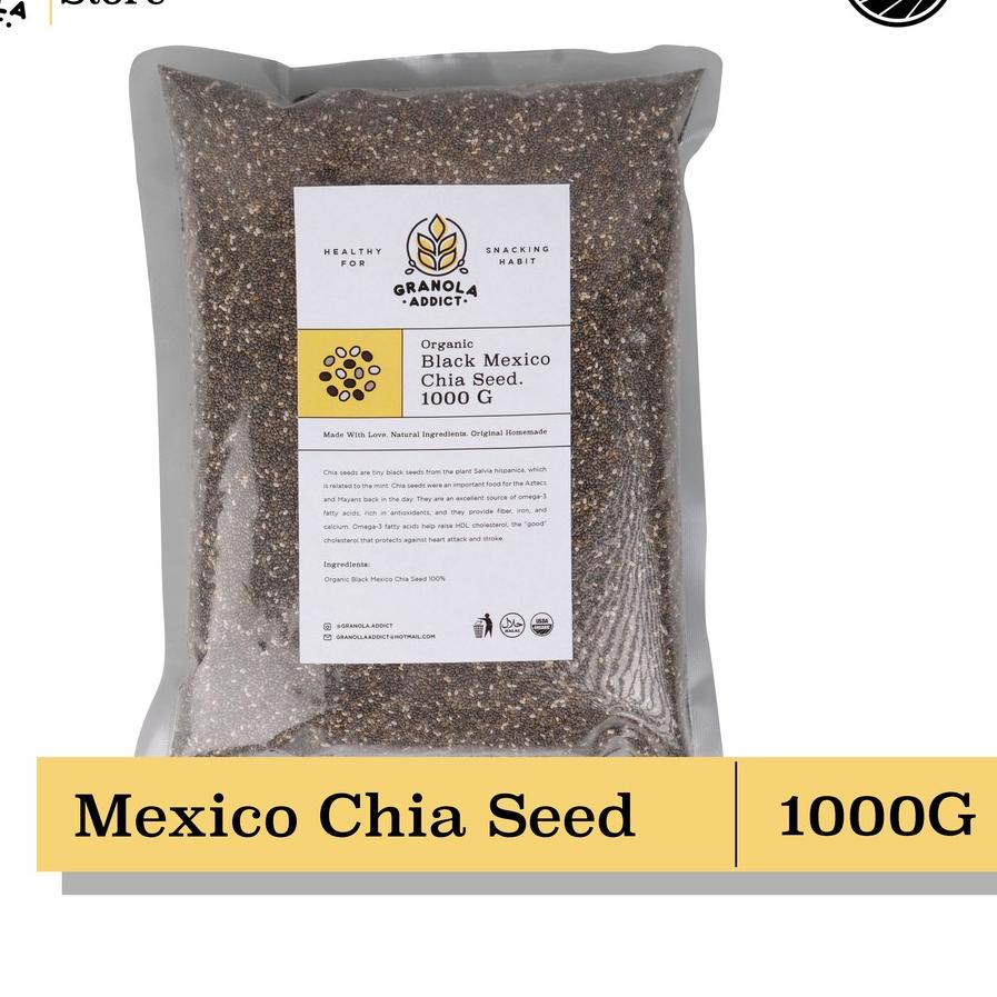 

▲ Granola Addict - Black Chia Seed Mexico Organic / Organik 1KG ۞