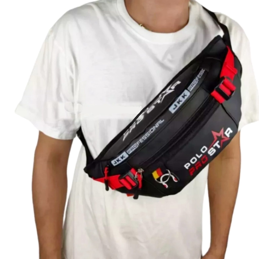 Tas Selempang Pria Waistbag Tas Pinggang Pria Tas Distro Bag Kasual Keren Tas Bahu Pria
