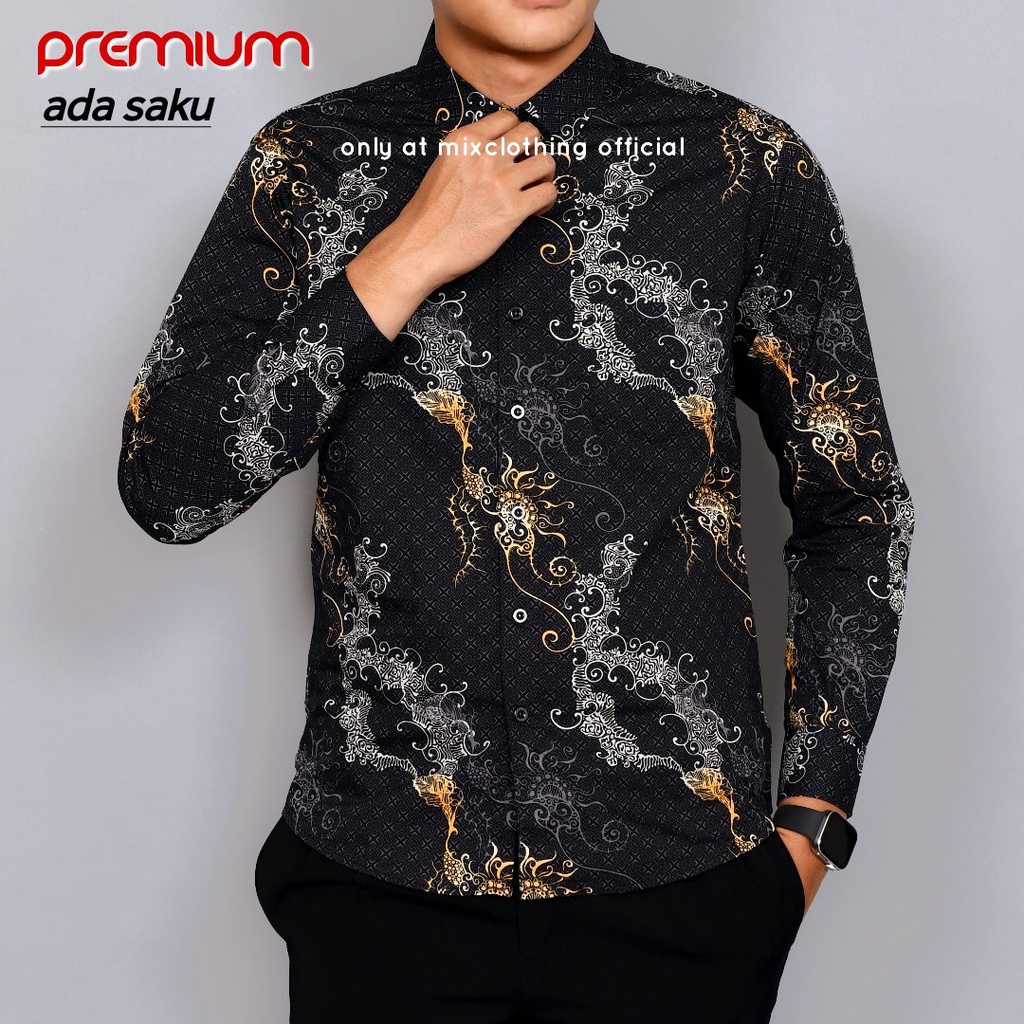 MEWAH BAJU KEMEJA PRIA SLIM FIT BATIK PRIA SLIMFIT D403