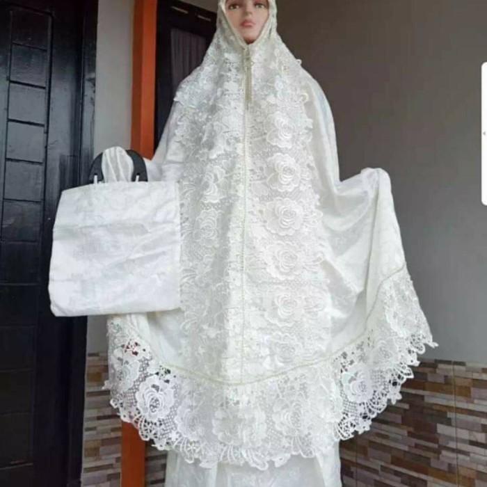 mukena dewasa sutra bordir mewah