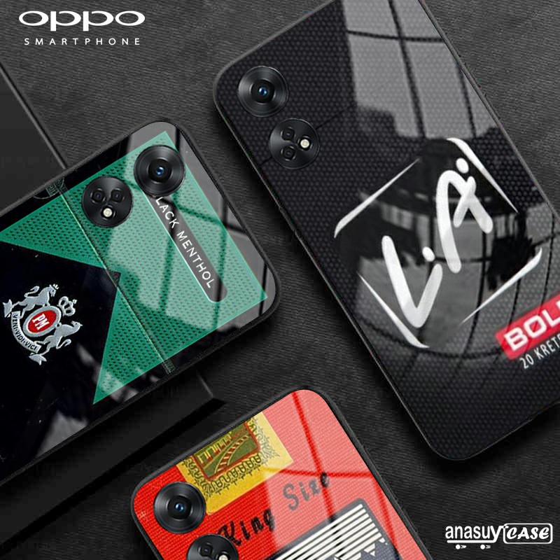 Softcase Glossy Glass Motif Rokok Oppo Reno 8T 4G_5G Terbaru [SC95] Casing Handphone - Pelindung Handphone - Aksesoris Handphone - Case Handphone - Glass kaca