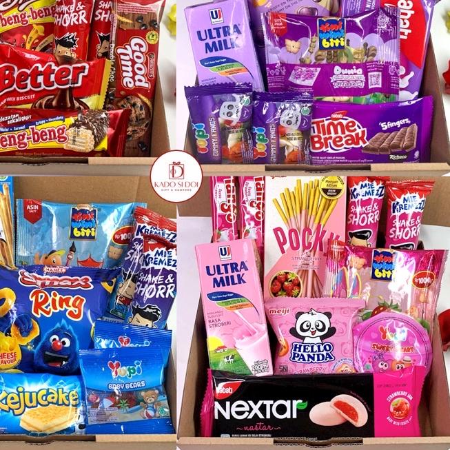 

♠ Snack Box (Langsung Jadi) Hadiah Valentine/ Kado Pacar/ Kado Ultah/ Kado Cewe/ Kado Cowo/ Kado Wisuda/ Kado Anniv by Kado Si Doi ✤