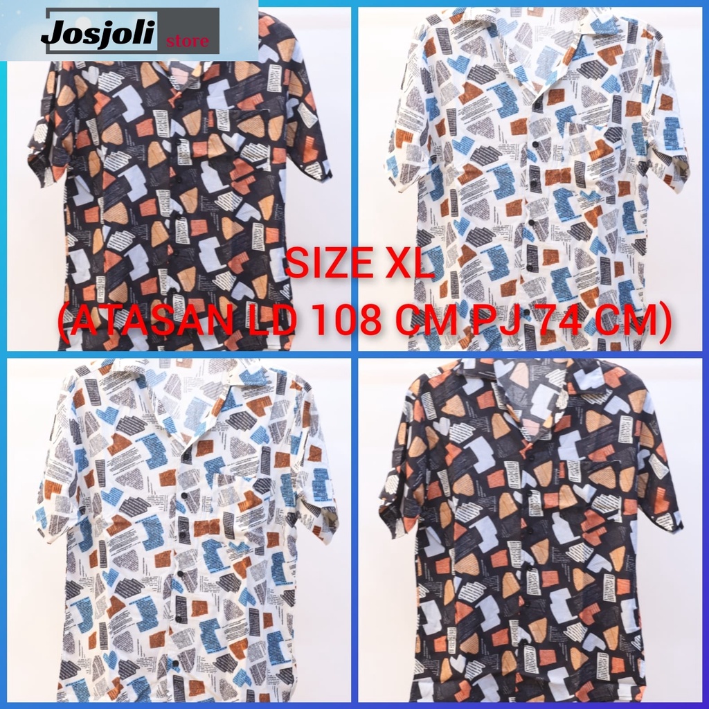 JOSJOLI_STORE/Kemeja Amaralio Batik dan Amaralio Koran/Atasan Pria Dewasa/L XL