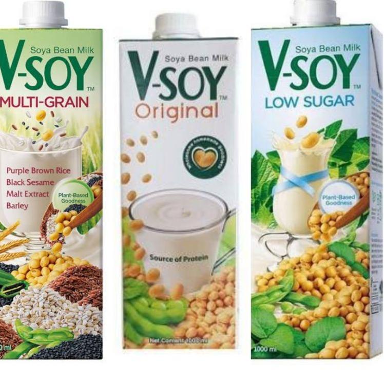 

✨11.11✨ Vsoy Susu Kedelai Original / Multi Grain | V-soy Soya Milk 1 Liter UHT