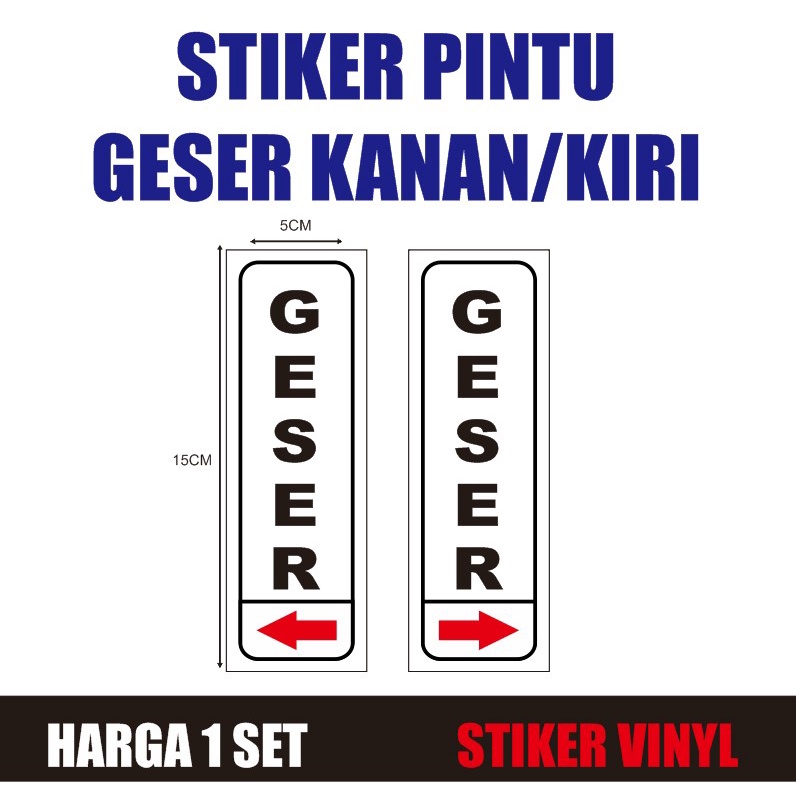 

Stiker pintu geser kanan/kiri 1set