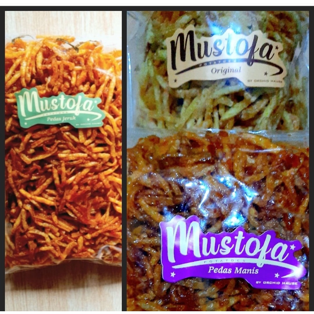 

KENTANG MUSTOFA 400-500 gr - FREE BUBLE WRAP ( Original, Pedas & Pedas Jeruk )