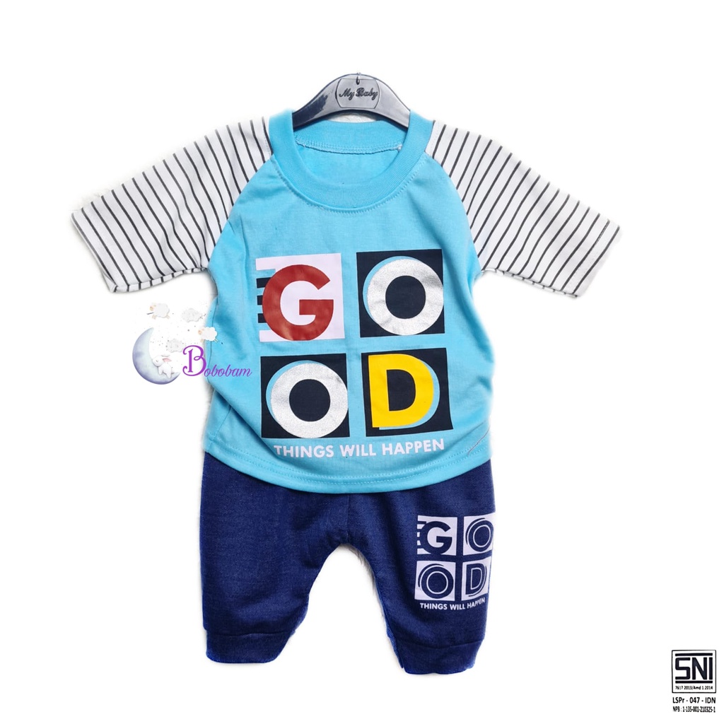 BOBOBAM BAJU BAYI LAKI LAKI SETELAN ANAK COWO LUCU STELAN COWOK 6 12 BULAN KEREN TRENDY KEKINIAN SEPEREMPAT GOOD