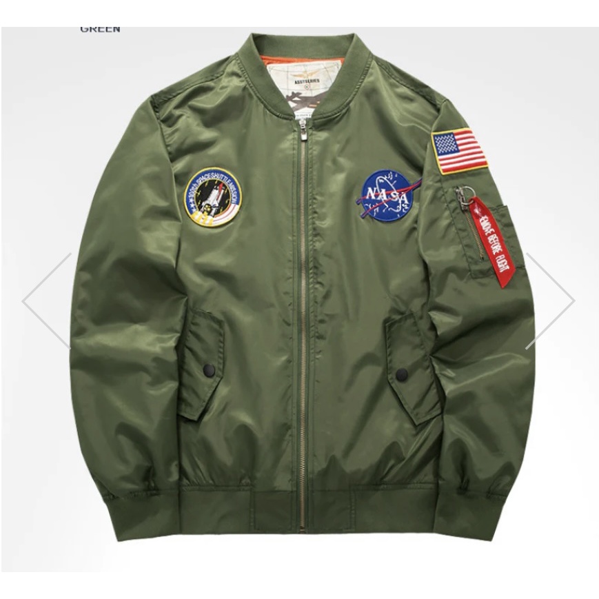 NASA Bomber || Bomber Jacket || Jacket Pilot Sz M - Xl ( Pria dan Wanita )