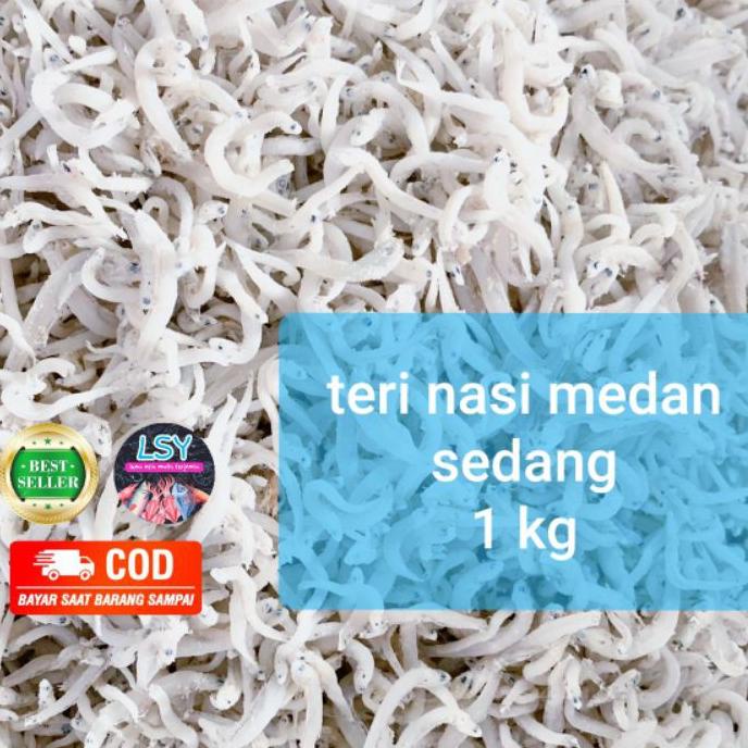 

♥ ikan asin teri nasi medan size sedang 1kg ▼
