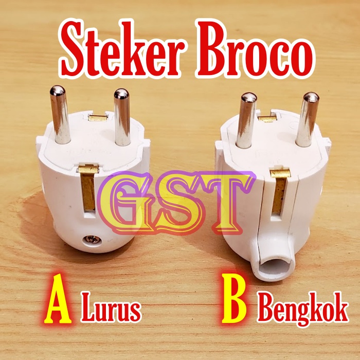 Steker broco lurus bengkok 2021 2022 colokan listrik