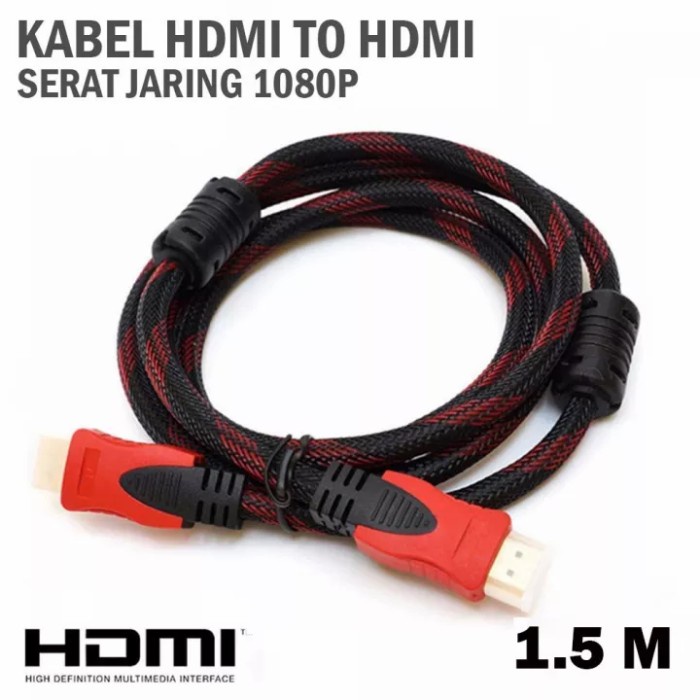 Mn - Kabel Hdmi 3 Meter 5 Meter Laptop Ke Tv Cctv Nylon Sera