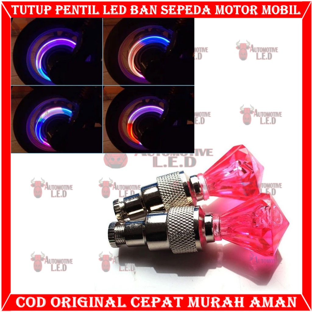 ORIGINAL TUTUP PENTIL LAMPU LED OTOMATIS MOBIL MOTOR  HARGA SEPASANG TUTUP PENTIL MOTOR