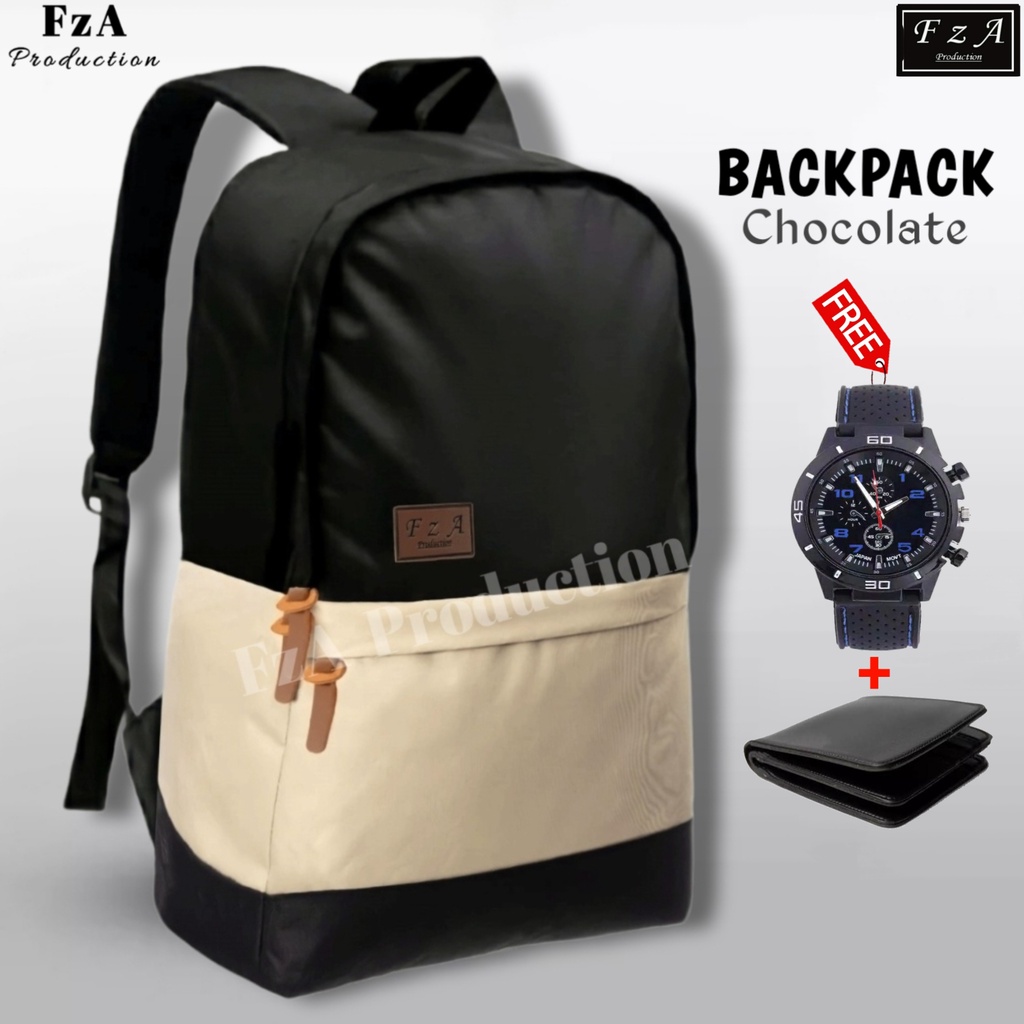 Tas Ransel Gendong Laptop Distro Tas Ransel Pria Wanita Tas Punggung Laptop Kerja Sekolah Tas Backpack Original - FzA CLT