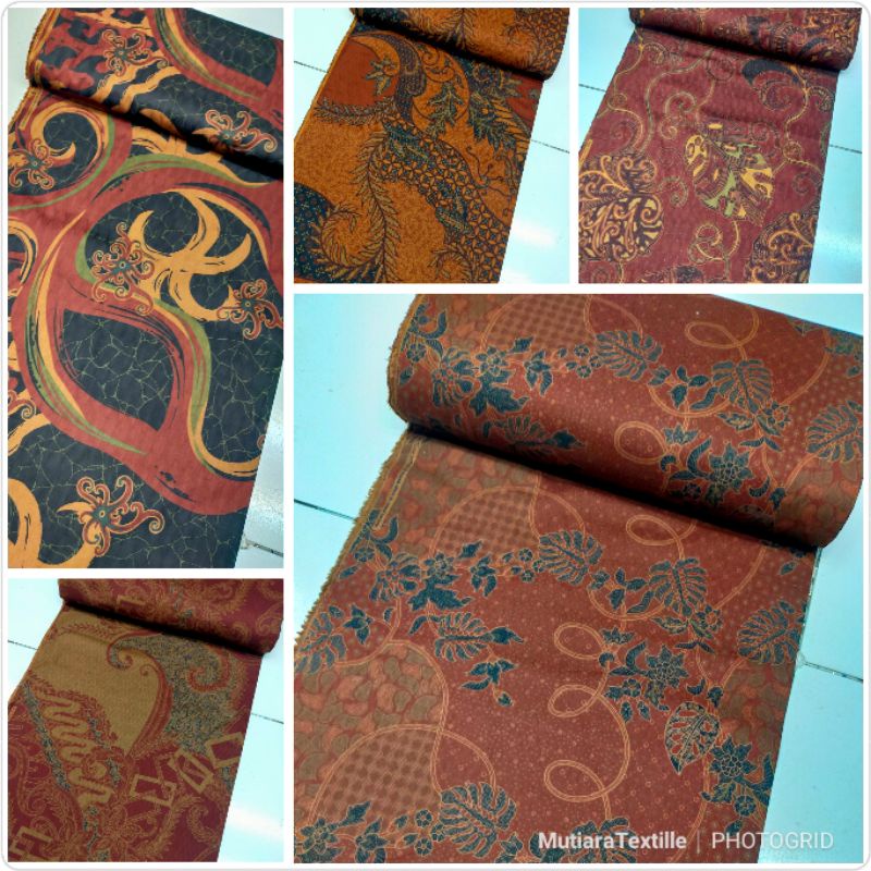 Batik Doby. Toko Kain Batik Bakal Kebaya Warna Teraccota Terakota Bata. Bahan Batik Katun Dobby Per 