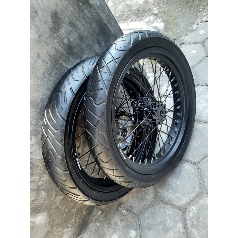 Wheelset Supermoto CRF 150 Murah Ban Set Sumo CRF 150 Roda Supermoto Honda CRF 150 L