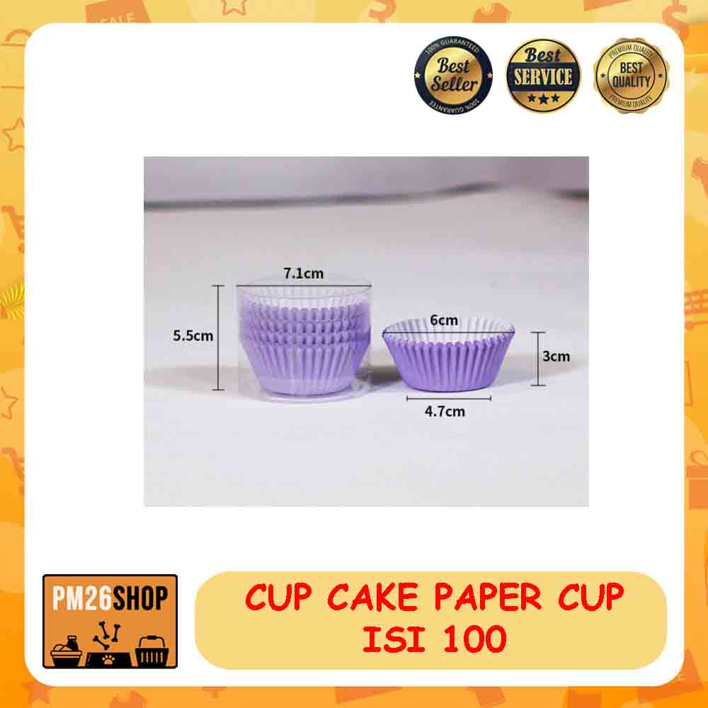 KERTAS MUFFIN CUPCAKE PAPER CUPS CAKE BAKING BOX CUPS ISI 100