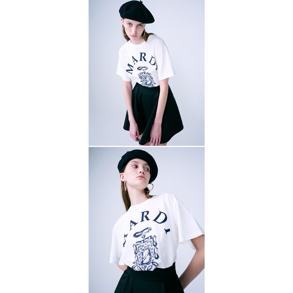 Mardi Bijou Tee Ivory / Navy