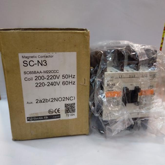 MAGNETIC CONTACTOR SC-N3 2NO 2NC FUJI ELECTRIC