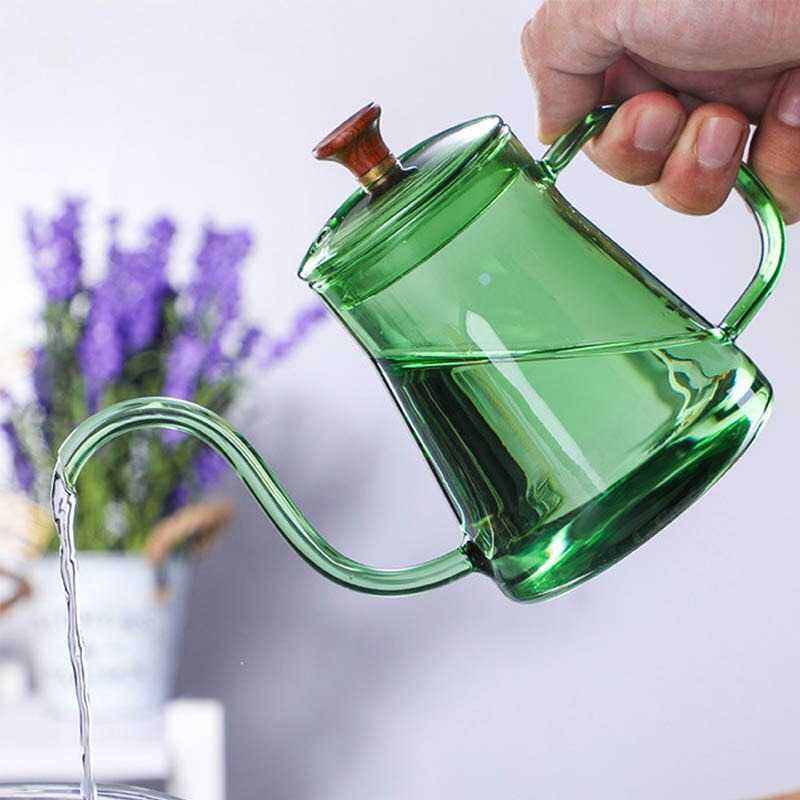 BORREY Teko Pitcher Teh Gooseneck Borosilicate Glass 600ml - BRO-045