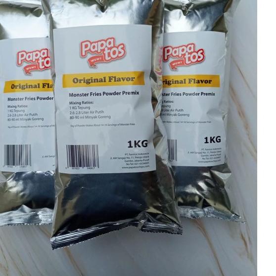 

✽ Tepung Long Potato / Potato Crunch / Monster Fries Instan Premix 1kg / 1000 gram ♤