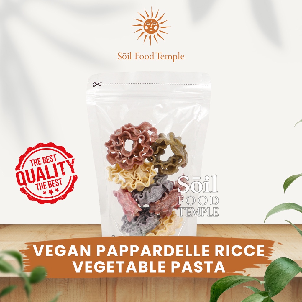 

Vegan Pappardelle Ricce Vegetable Pasta Home Made 500gr - 1kg