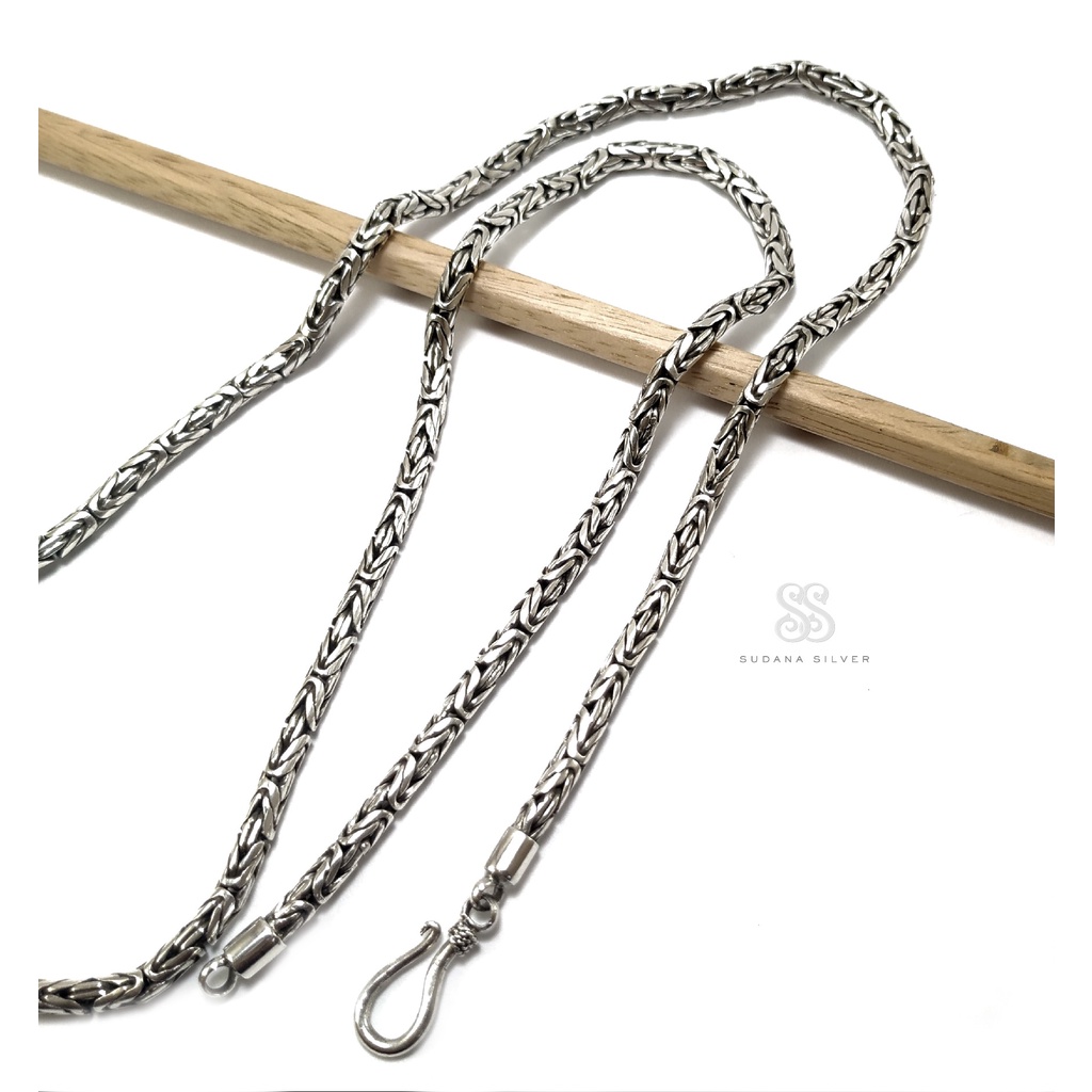 Kalung Borobudur Perak 60 cm Silver 925 Bali