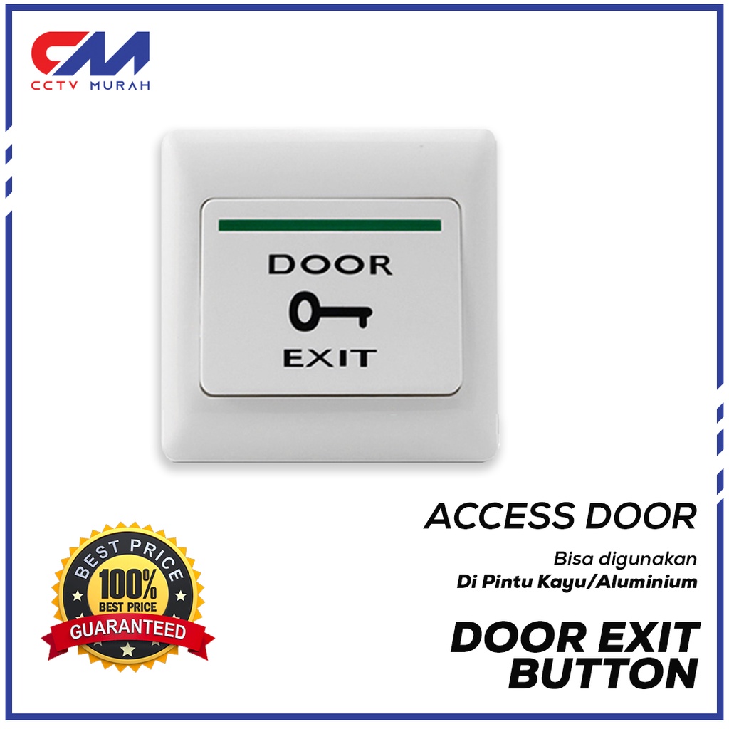 Exit Button Plastic || Type PB-EX005 || Plastic || Access Control Door Button