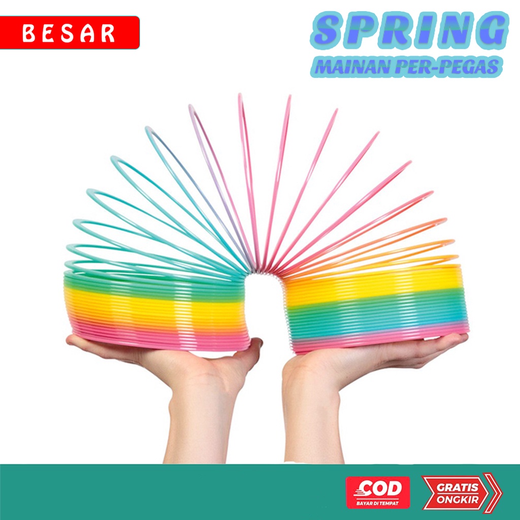 Mainan Per Pegas Rainbow Jumbo / Mainan Anak Rainbow Spring 1028