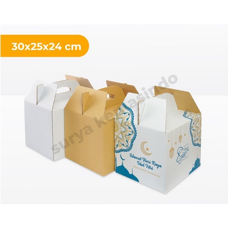 

30x25x24 (Jinjing) Kardus/Parcell/Lebaran/idul Fitri/Paket/sembako/hampers/eid mubarak