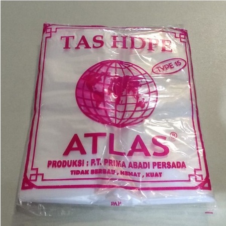 Tas Kresek ATLAS Bening 15 150gr / kantong plastik / kantong plastik packing / loco