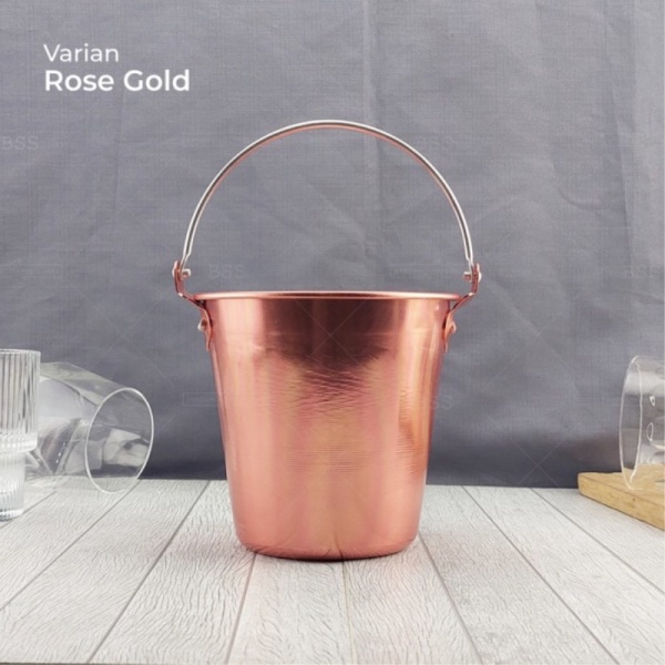 

Unik Ice Bucket Aluminium Wadah Es Batu Champagne 1.5L ROSE GOLD Diskon