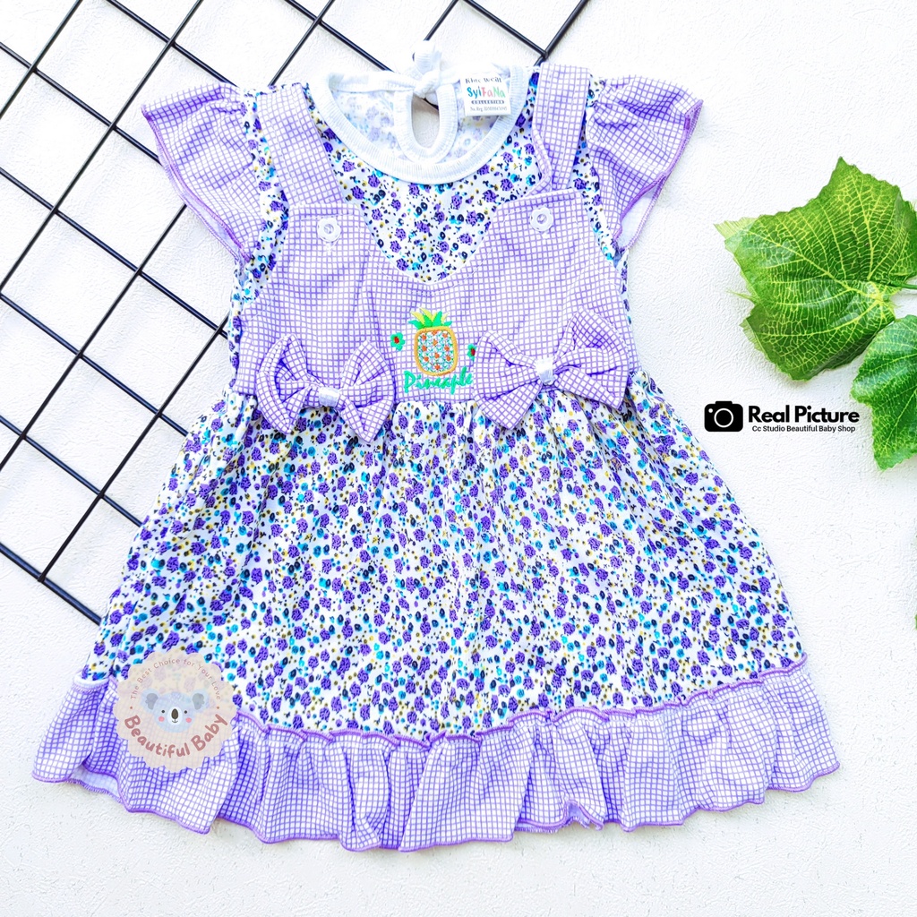 Dress Bayi Perempuan Motif Nanas / Rok Baju Bayi Perempuan  Merk Syifana / Baju Bayi Perempuan/ Baby.ou