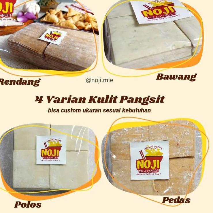 

SALE TERBAIK Kulit pangsit noji polos/pedas/bawang/rendang 1kg (BISA PILIH UKURAN 7-12CM)