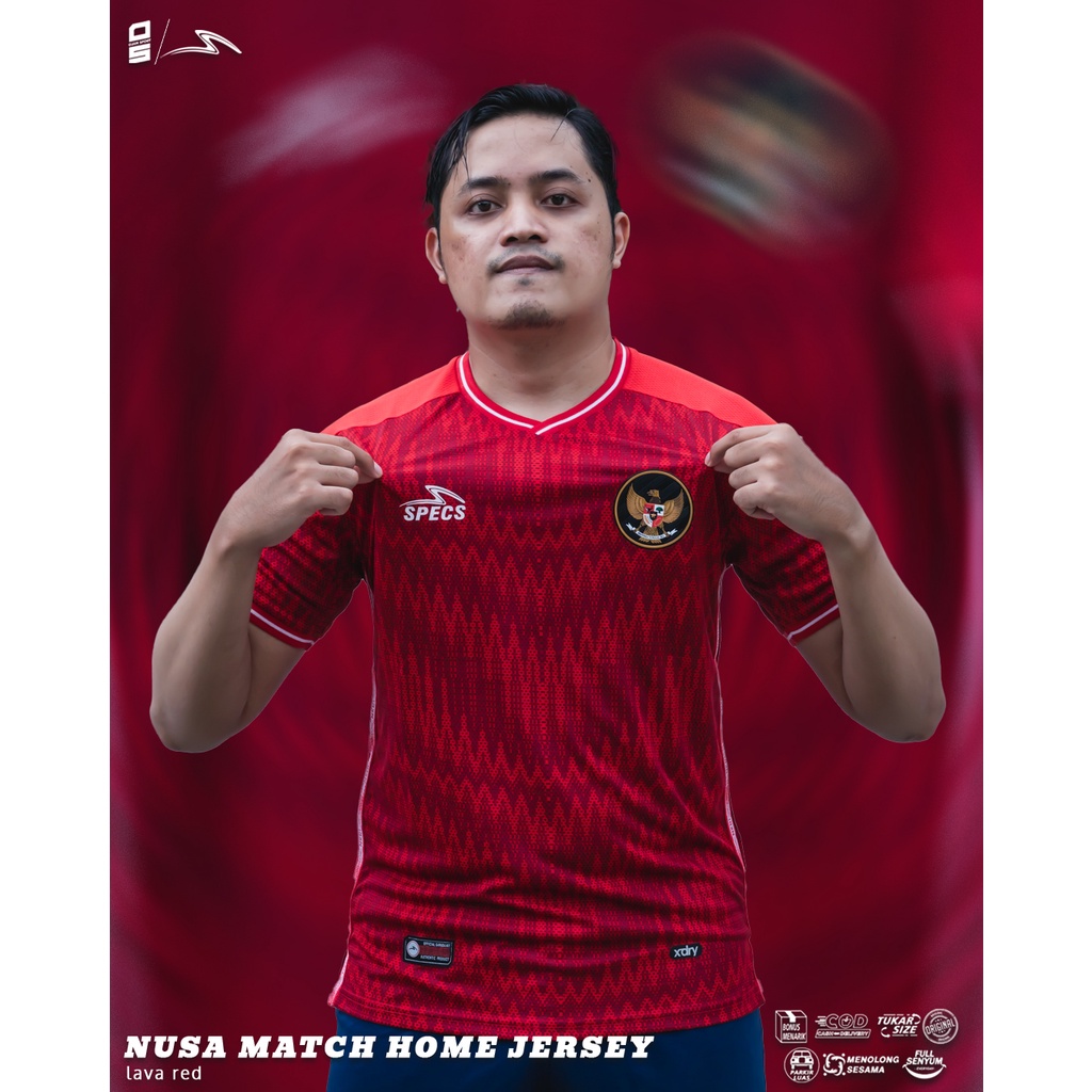 GRATIS ONGKIR !!! JERSEY SPECS ORIGINAL TIMNAS FUTSAL INDONESIA HOME WARNA MERAH