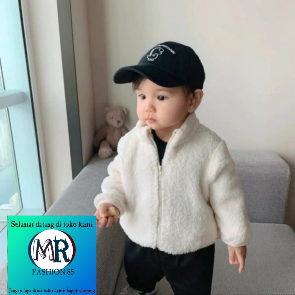 Sweater Zipper Sherpa Bulu Anak Perempuan dan Laki Laki 3-8th Terbaru 2023 / Sweater Ziper Sherpa Anak Cewe dan Cowo Terbaru 2023 / Sweater Sherpa Bulu Anak Lucu