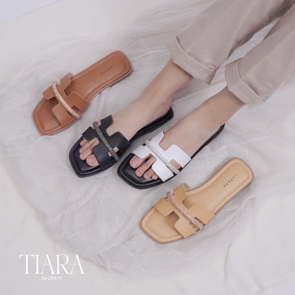 AVLINSTORE - tipe TIARA Sandal Wanita Teplek Korea Casual Sandal Selop Rumahan Blink Empuk Anti Licin