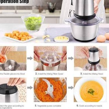 ➹ Meat Grinder Stainless 2 Lt - Blender Capsule Cutter - Gilingan Daging ✶