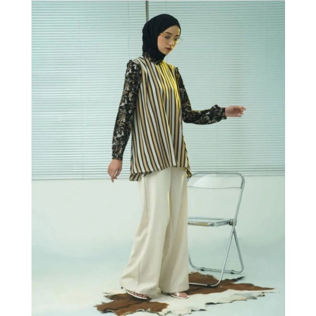 PRATISHA TOP BROWN || ALEZA LABEL
