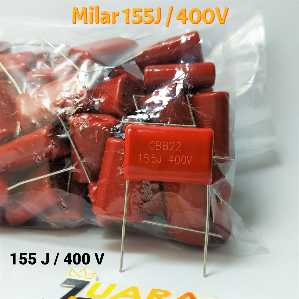 Capasitor Milar 155J / 400V | Kapasitor Milar 155 J / 400 Volt