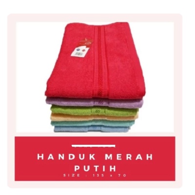 handuk mandi merah putih besar Handuk mandi dewasa Handuk Merah Putih Besar 70 x 140 Terry Palmer Ha