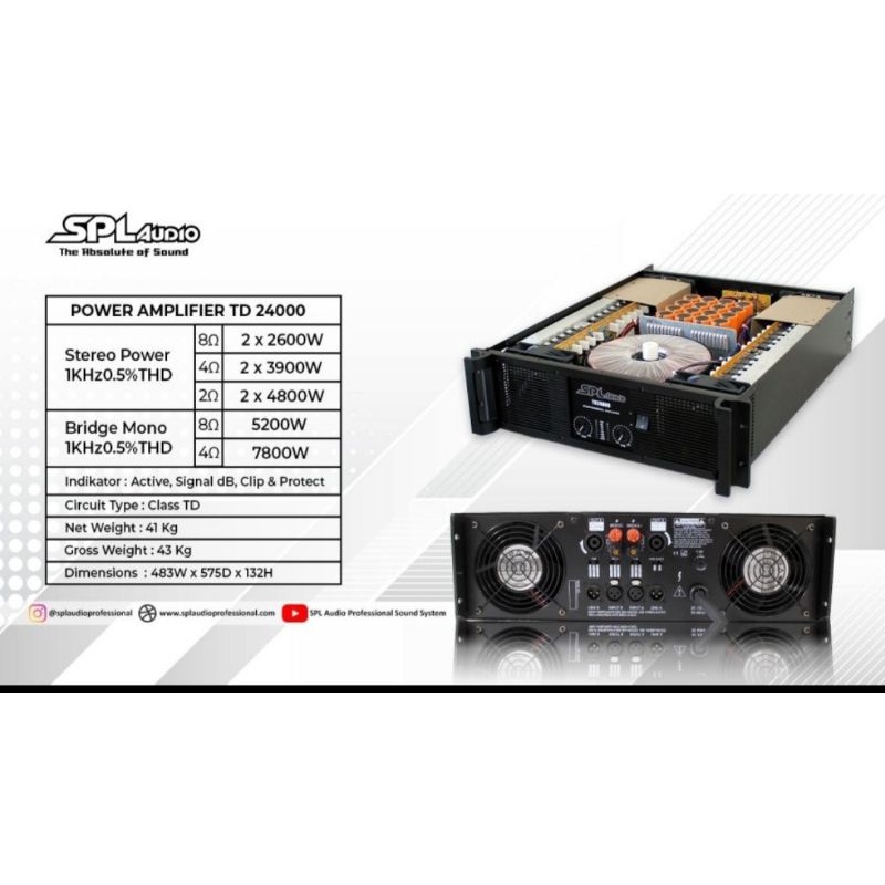 POWER SPL AUDIO TD-24000 TD 24000
