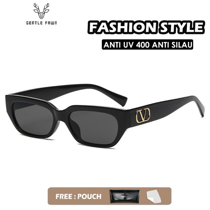 Glassesku Gray Pink Sunglasses Kacamata Hitam Style Elegant Aesthetic 2269