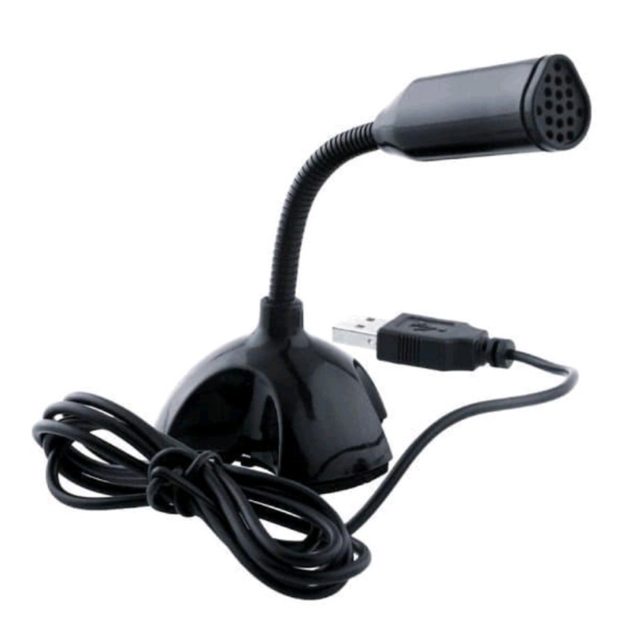 Mic USB Desktop Mini Microphone Stand PC Laptop Mikrofon Komputer U03