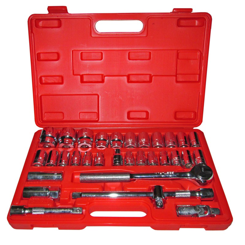 GESTAR/CROSSMAN-Set Kunci Shock 1/2" Drive Socket Set 32pc Metric(6pt&12pt) 287-009