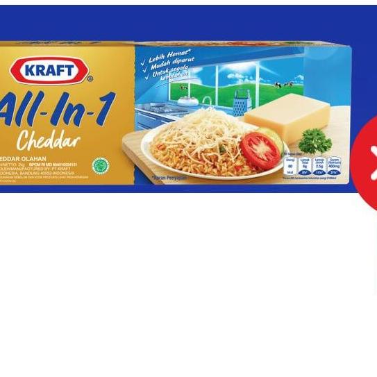 

♗ Keju Kraft Cheddar All-in-1 2kg !! ✩